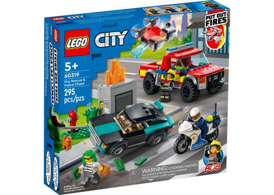 LEGO City 60319 Brandweer en politieachtervolging