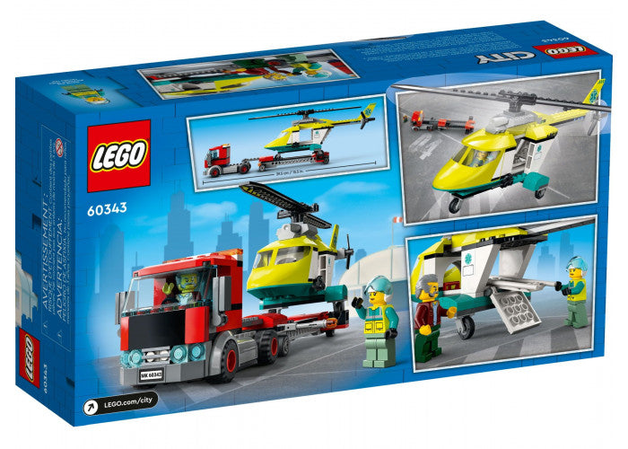 LEGO City 60343 Reddingshelicopter en transport