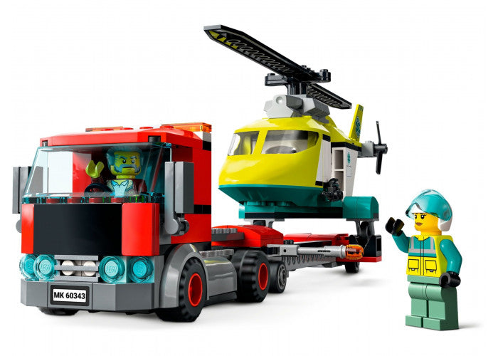 LEGO City 60343 Reddingshelicopter en transport