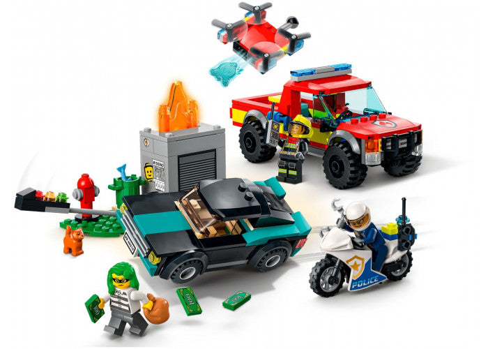 LEGO City 60319 Brandweer en politieachtervolging