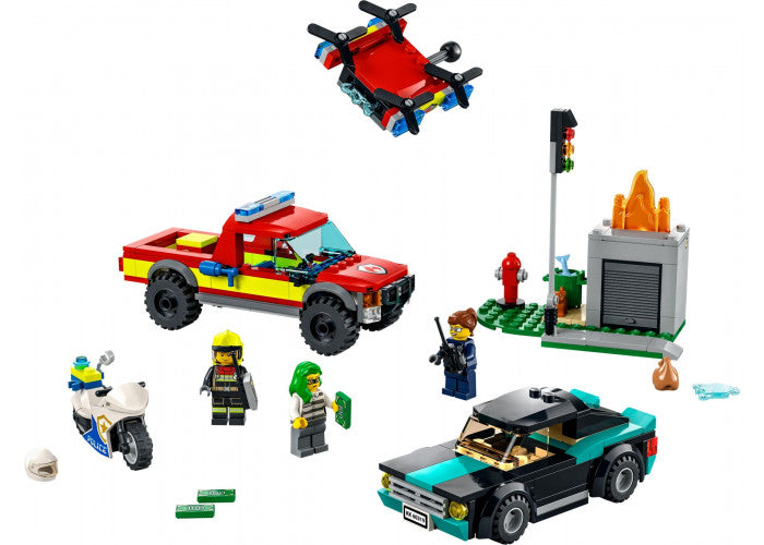 LEGO City 60319 Brandweer en politieachtervolging