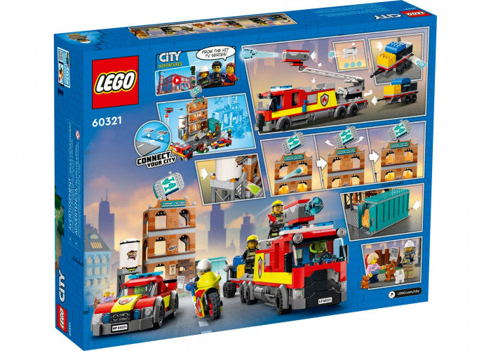 LEGO City 60321 Brandweerwagen en team
