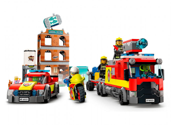 LEGO City 60321 Brandweerwagen en team
