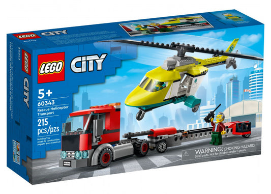 LEGO City 60343 Reddingshelicopter en transport