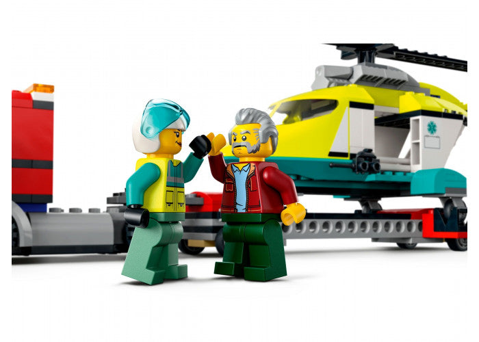 LEGO City 60343 Reddingshelicopter en transport
